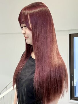 ラック 表参道(LUCK) ラズベリーピンク/ラベンダーピンク/艶ハイトーンロング