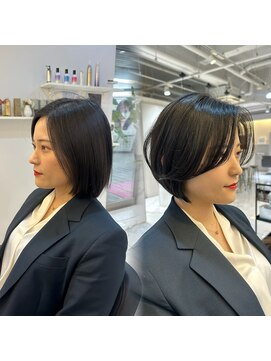 リー 四ツ橋(Lee) 顔まわりカット/ショート/ボブ/レイヤーカット