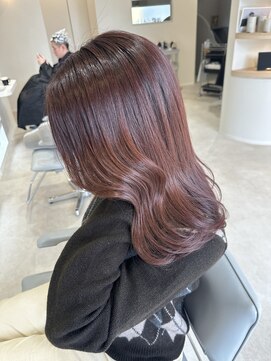 ベル サウス(BHEL south) ＊ミディアムレイヤーボブグレージュ顔周りカット