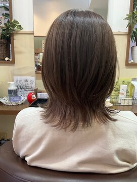 コアフィールフィス(COIFFURE fils) アッシュブラウン ウルフボブ 髪質改善トリートメント