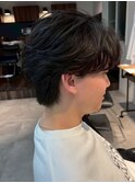 千葉駅MEN’S/波巻きツイストスパイラル/刈り上げセンターパート