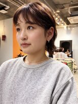 ノーム(norm) ボブレイヤーハッシュカットレイヤーカットレッドブラウン