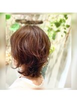 プレスト 八田店 ミディアム×ケアハーブカラー×オゾンパーマ