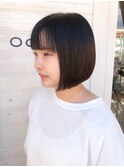 ［OCEAN　Hair&Life]切りっぱなし☆ミニボブ☆ウェットヘア☆
