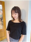 ぱつっとしたカット