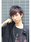 耳掛け束感王道ショートツーブロック刈り上げスーツビジネス