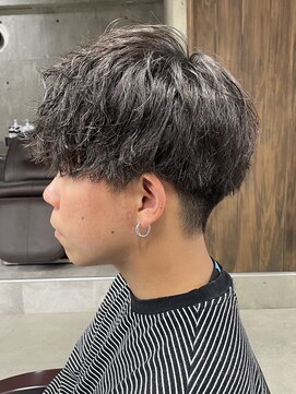 フイ 自由が丘(men's salon Hui) メンズ/アップバング/ツーブロックマッシュ/束感ショート波巻き
