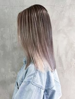 アルバム 池袋(ALBUM)&nbsp;バレイヤージュセミロング_ハッシュカットフルバング_ba352471