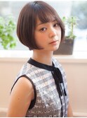 ナチュラルショートボブエアリー姫カットシアーカラーセミディ