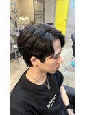 韓国マッシュメンズカットツーブロックニュアンスパーマ