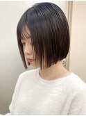 レイヤーボブ名古屋切りっぱなしボブくびれボブくびれヘアカラー