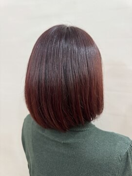 ティンク 横浜(Tink) ボブ×レッドブラウン/Tink横浜　稲田美華