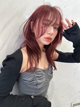 サイン 渋谷(SIGN) 10代20代30代に人気☆韓国ヘアピンクヘアレイヤーカット