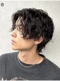 マッシュウルフツイストスパイラルスパイラルパーマ