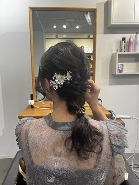 アンクル(ancre) ヘアセット×編み下ろし×金箔×ミディアム【広島】【横川】