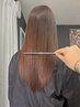[自分史上最高の艶髪体験]カット+オイルグロスカラー+髪質改善TR￥18000