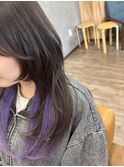20代30代40代☆こなれひし形ネオウルフ アッシュ×パープル