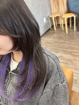 ニコ ヘアリラクゼーション(Nico hair relaxation)&nbsp;20代30代40代こなれひし形ネオウルフセクションカラー×パープル