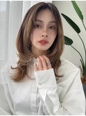 イメチェン/レイヤーカット/卵型/ワイドバング/似合わせカット_1