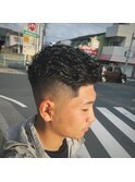オールバックパーマ
