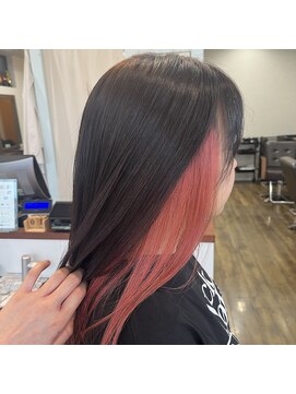 ニコ(HAIR SALON 2CO) インナカラー　coral pink