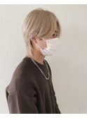 【Lomalia渋谷】馴染むハイトーン/メンズウルフ/ブリーチカラー