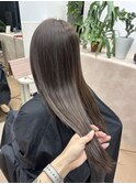 ハイライト後のミルクティーグレージュ