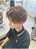 センターパート/メンズショートかきあげショート