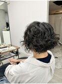 朝楽5分セットでくるふわウェーブのボブパーマ◎