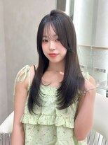 ロンドリゼル 札幌(Lond RiseL)&nbsp;◯ミディアムレイヤーカット/ダークアッシュ/大人ガーリー