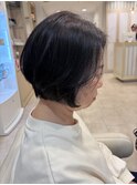 30代40代50代絶壁解消ひし形大人ショートボブ前髪なしクセ毛