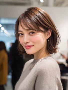 ビーワールド(B WORLD) ショート/レイヤーカット/ボブ/外ハネ/ブラウン