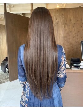 零秒女髪 千里丘店 艶やか髪質改善ロングで叶える美髪ストレート艶髪髪質改善カラー
