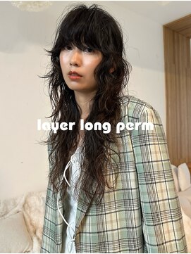 フィルムス 渋谷(FILMS) レイヤーパーマ/オリーブベージュ/顔周り/シースルー/渋谷