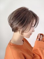 ラミ(L'ami)&nbsp;【東 純平】可愛いゆるふわショートボブ+セピアベージュ