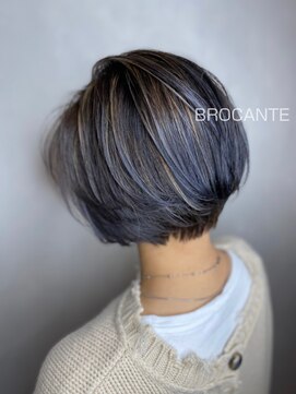 ラトリエ ブロカント 立川北口店(L'atelier BROCANTE) ハイライト マッシュショート 寒色系カラー ナチュラルマッシュ