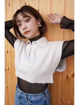 ブゾン(buZon) 【buZonブゾン】シースルーバング韓国ボブ