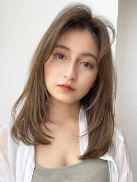 バイオレット ナゴヤ(Violet Nagoya) ベージュカラー　小顔立ち上げ前髪 根元パーマ