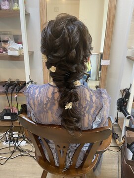 ロカット サロン(Roquat Salon) ロングあみおろしハーフアレンジ【ヘアセット/立川/立川南】