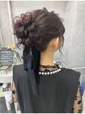 高めアップ結婚式ヘア