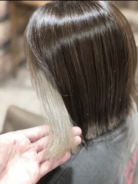 ホワイト 伊勢崎(WHITE) 透明感抜群インナーカラー☆ミルクティーベージュ☆