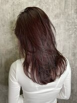 レイヤーカット×ピンクラベンダー