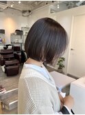 オリーブグレージュ/大人ボブ[表参道/ブリーチ/ハイライト]Mai
