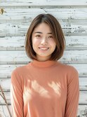 ★前髪イメチェンこなれミディレイヤーボブルフネビージュ小顔