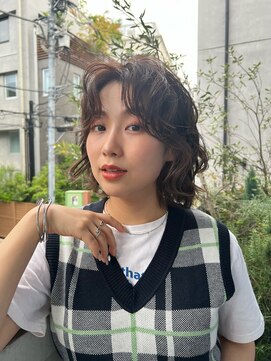 ラボヌールヘアーノーブル 新越谷店(La Bonheur hair noble) 切りっぱなしボブエアリーロング美髪ピンクブラウン