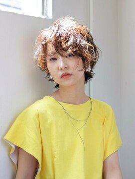 エムスラッシュ アヴェダ 自由が丘(M.SLASH AVEDA) ■オレンジカラー色っぽカジュアルショートM.SLASH自由が丘4-11