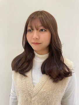 サラビューティーサイト 九大学研都市店(SARA Beauty Sight) くすみベージュ/ブリーチなし/フェミニンロング/20代30代40代