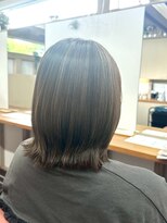 ナンバーエイト(number eight)&nbsp;大人可愛い愛されモテボブ＊丸み立体感＊ことりベージュ