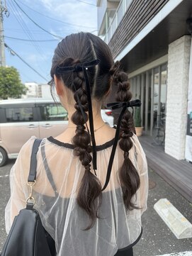 フォルテ 草薙店 ツインあみおろし お呼ばれヘアセット 西村ひより