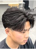 渋谷フェザーパーマニュアンスパーマ毛流れセンターパート